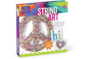 String Art – Craft Kit Makes 3 Canvases – DIY Wall Art Peace Sign Edition