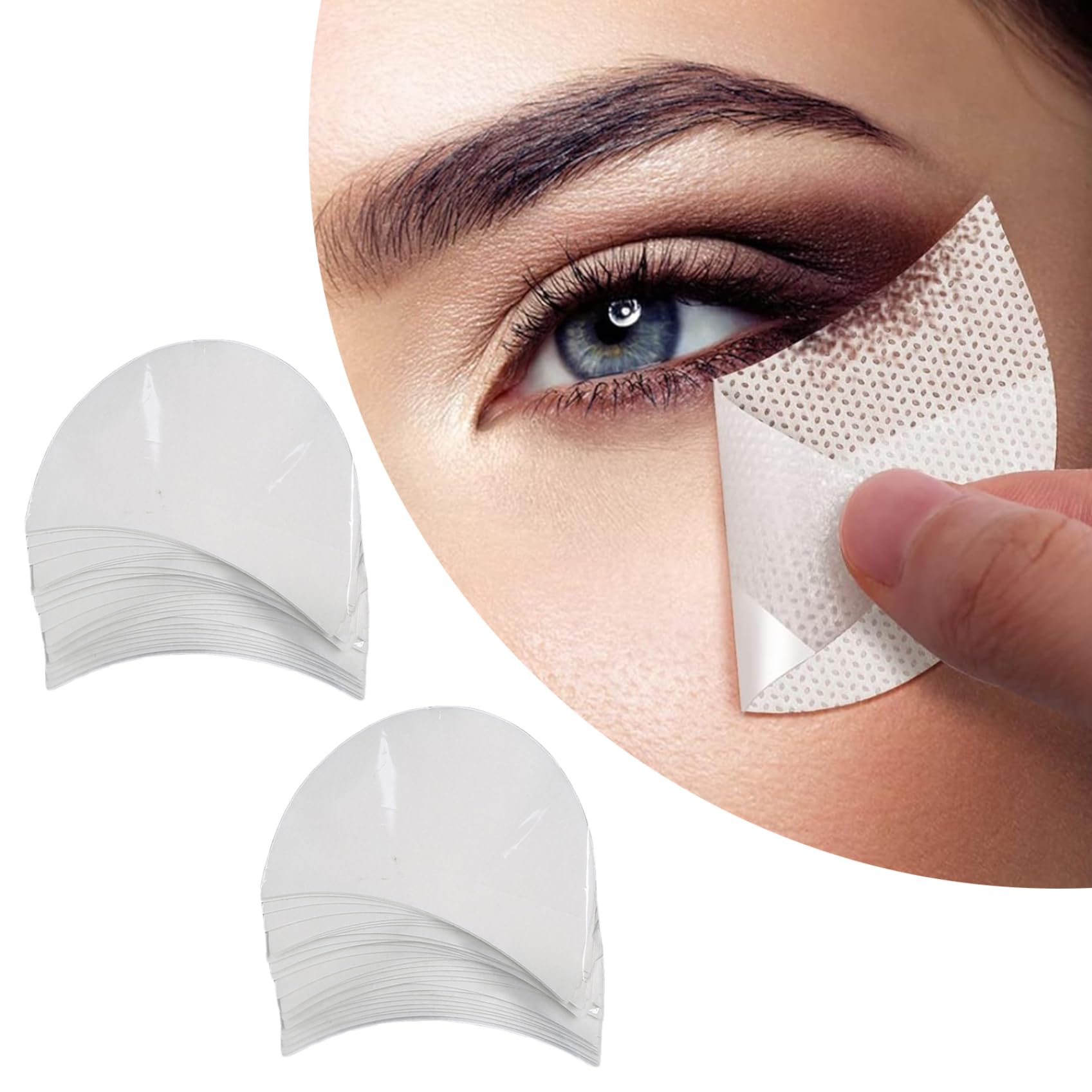Cinta de maquillaje de 100 piezas para sombras de ojos Shadow Shield para prevenir residuos de maquillaje, plantilla de sombra de ojos autoadhesivas, cinta de maquillaje para sombra de ojos, extensio