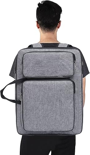 Miniatura 7 de PENINSULA LOVE Portafolio de arte 8K Bolsa de transporte impermeable para artistas, bolsa de mano portátil para artistas, suministros de arte