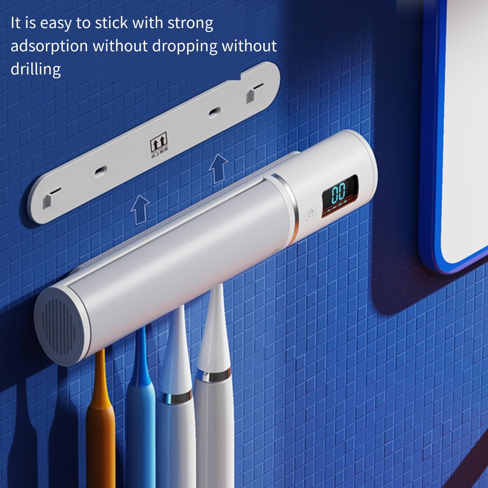 Soportes para cepillos de dientes para baño, Sensor inteligente, apertura automática, esterilización ultravioleta UV, soporte para cepillos de dientes sin perforación
