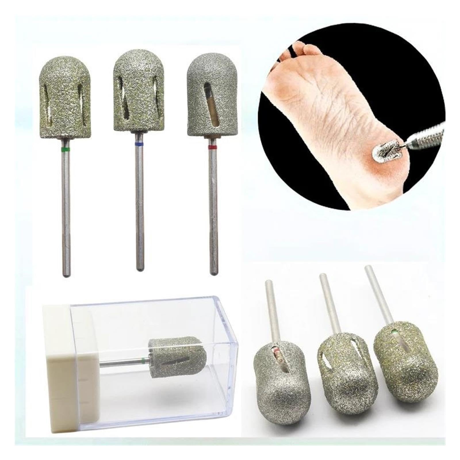1 set di punte for unghie con diamante di fascia alta da 13 mm