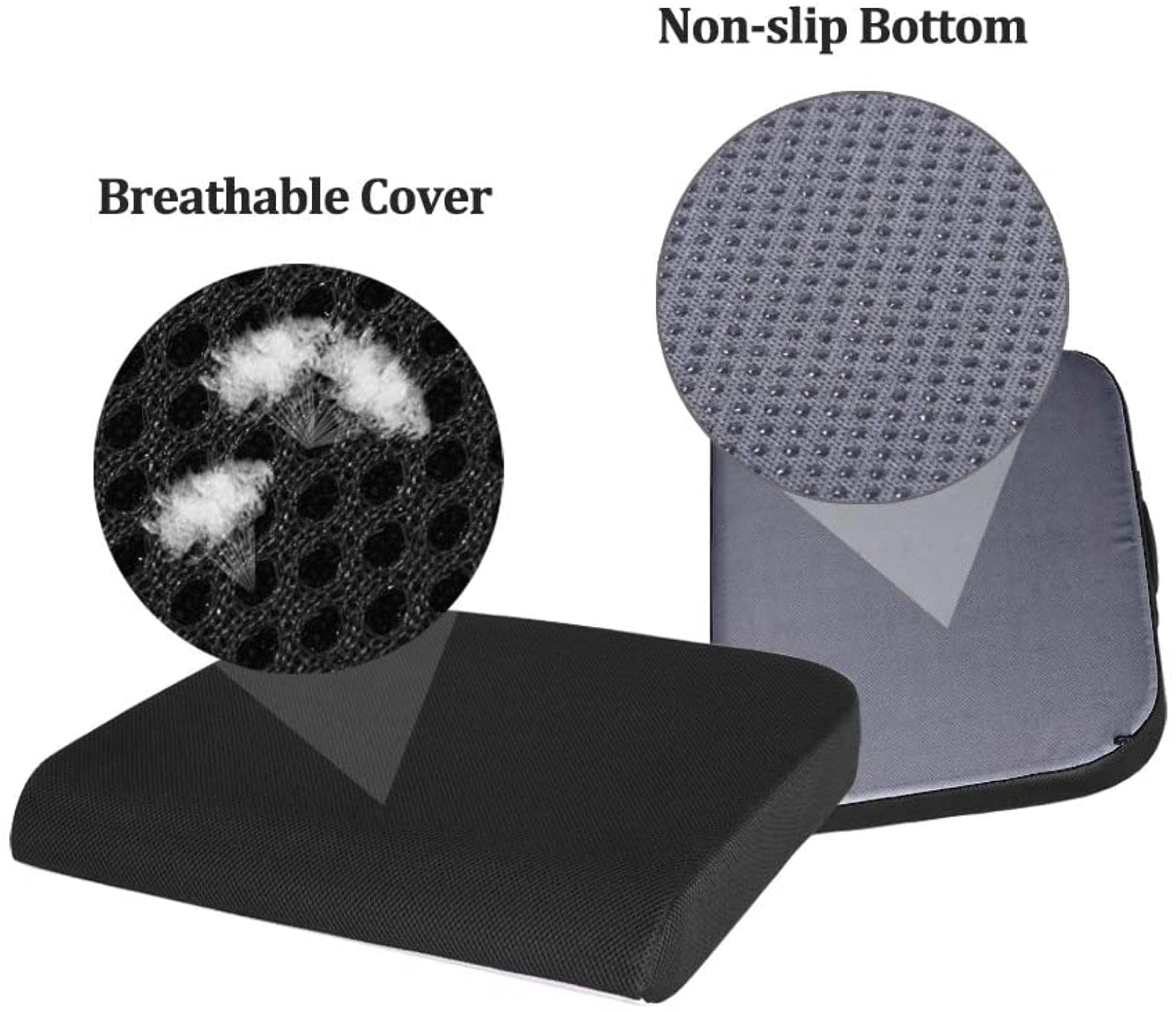 Coussin de siège en Mousse à mémoire de mémoire, tampons de Chaise pour Voiture de Bureau, idéal pour Coccyx orthopédique Améliore la Posture, Disponible en Quatre Couleurs (48x45x9cm)