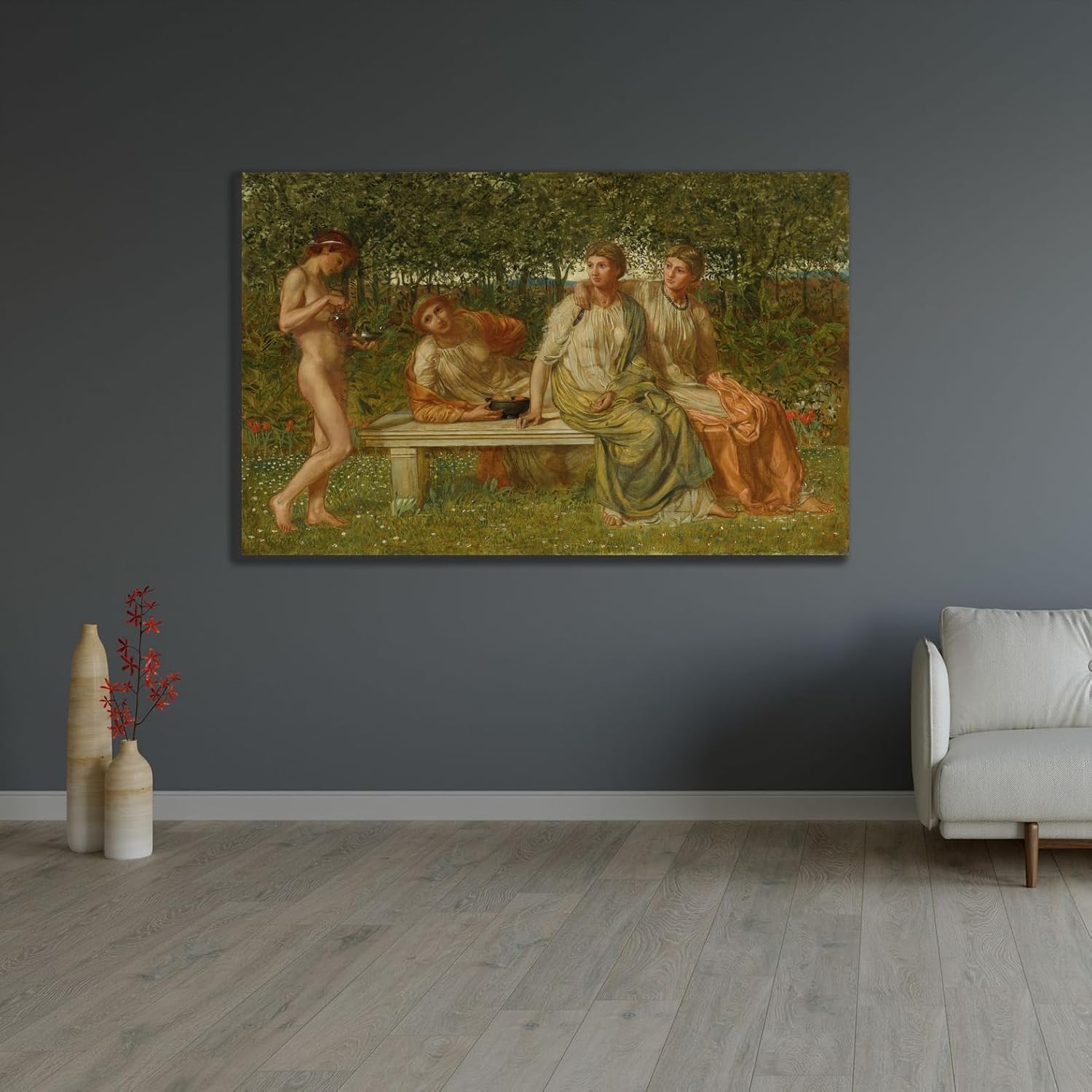 ArtDirect The Marble Seat Unframed Art Print Giclee Poster by Albert Joseph Moore - Ready for Framing with Customization Sizes 10x6, 14x9, 20x13, 36x23, 48x30 and 60x38 inches