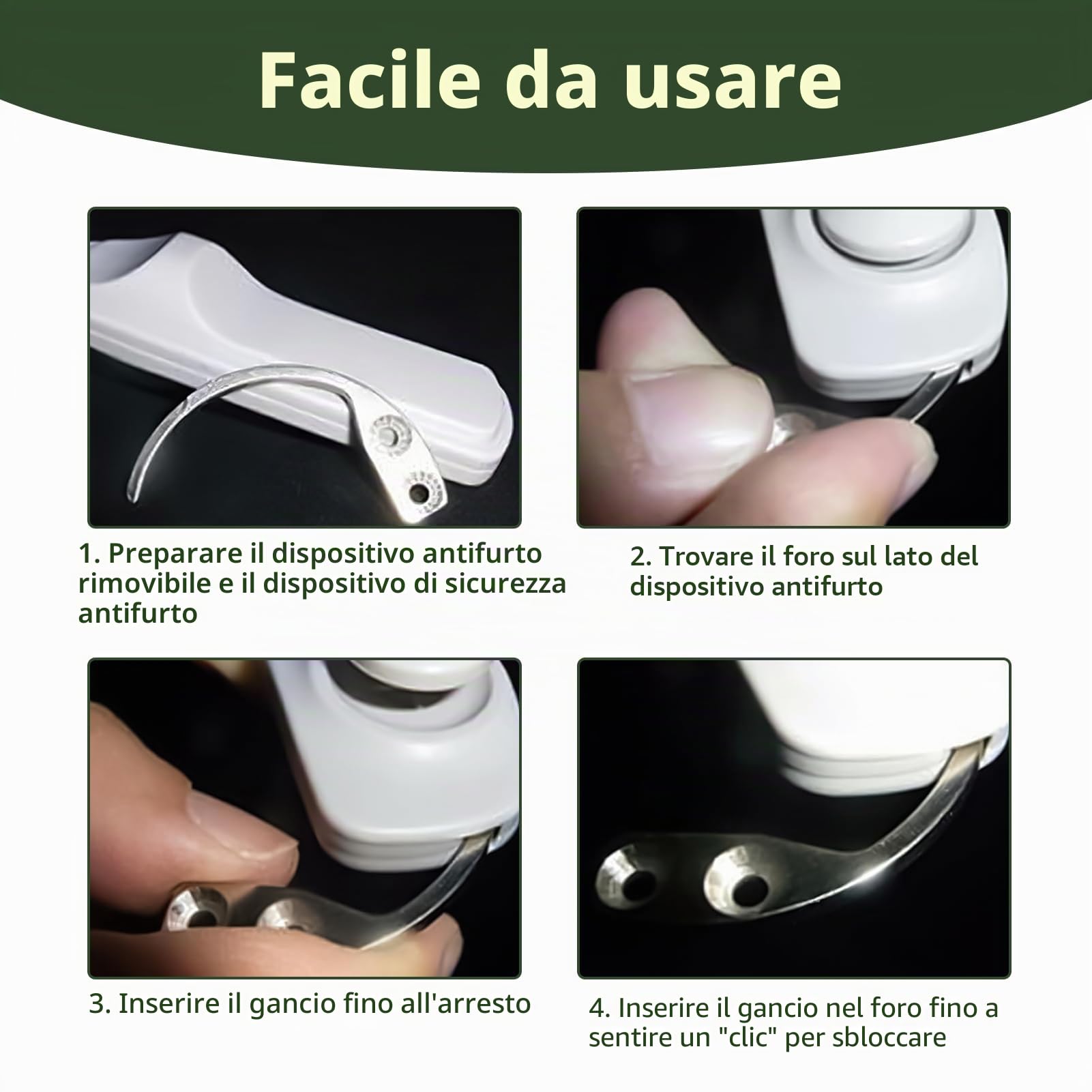 2 Pezzi Dispositivo per Rimuovere le Etichette Anti Taccheggio, Separatore Portatile di Etichette di Sicurezza, Dispositivo di Sblocco in Acciaio Inossidabile per Scarpe, Abbigliamento e Accessori
