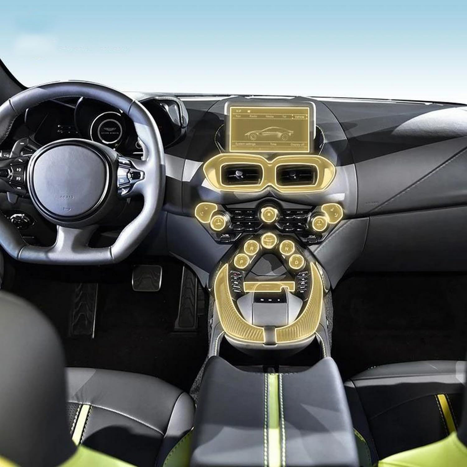 Film protection PPF intérieur Aston Martin Vantage élimine le problème des rayures de console