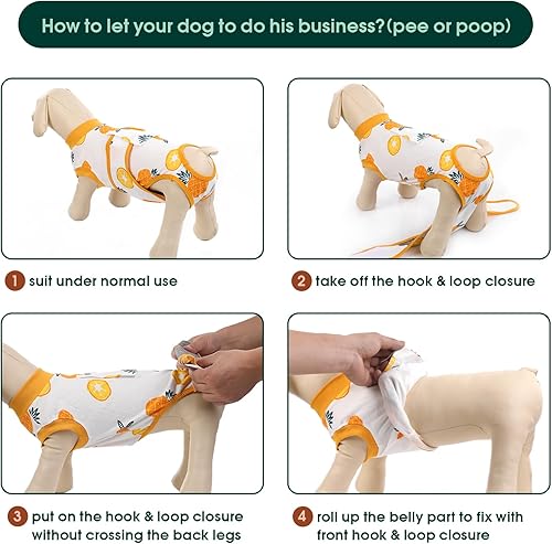 Miniatura 4 de Kuoser Traje de recuperación para perros y gatos después de la cirugía, camisa profesional de recuperación de mascotas, vendajes para heridas