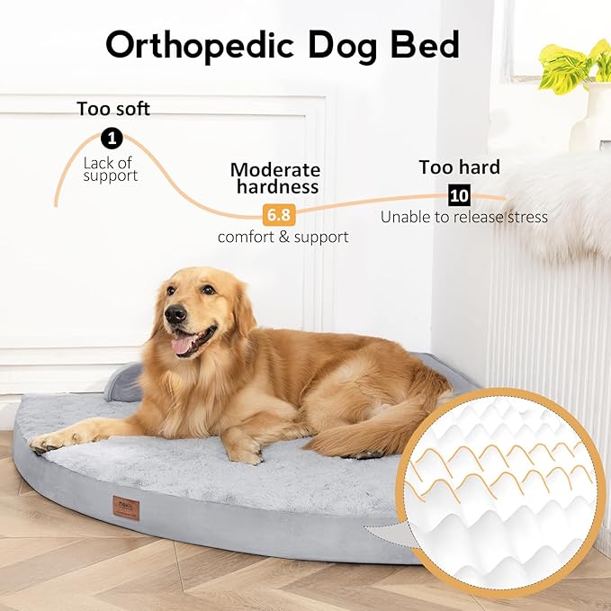 Cama Triangular para Perro Grande Ortopédica Lavable miniatura 2
