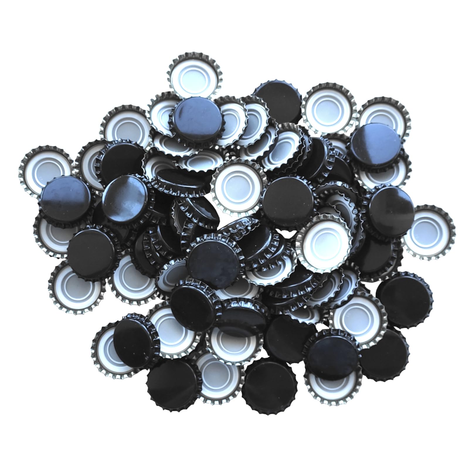 BALLIIHOO 29mm Large Crown Caps - Pack of 100 x Black - for Champagne and Oversize Bottles