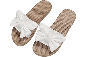 Women's Open Toe Flat Sandals with Bow Knot and Leather, Perfect for Summer