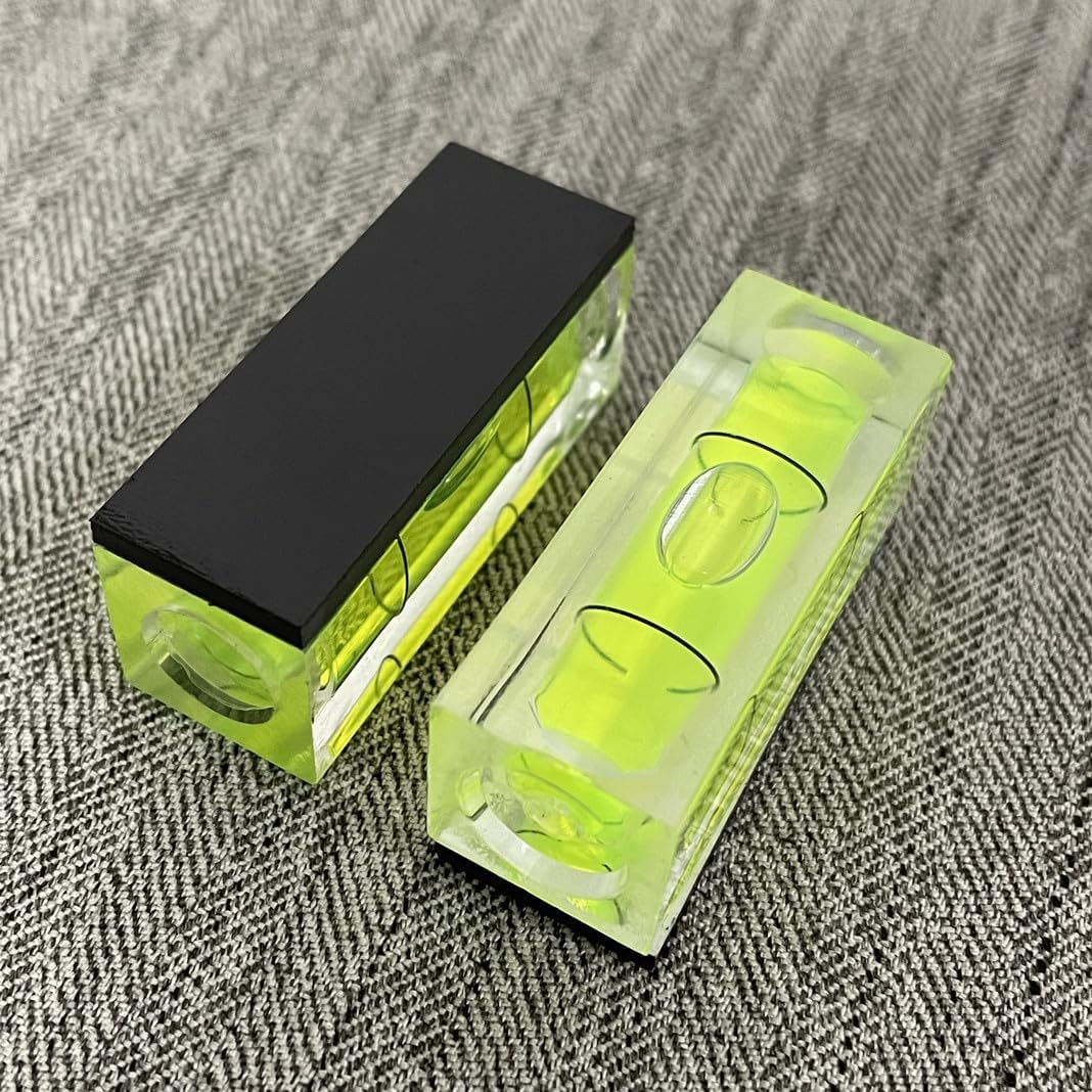 3Pcs Magnetic Small Bubble Levels 40x15x17mm Mini Square Bubble Spirit Level Measuring Layout Tools (40mm)