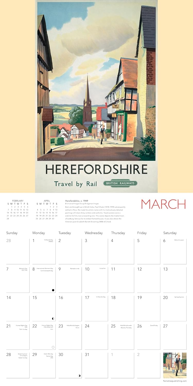 English Travel Posters Wall Calendar 2027 (Art Calendar) image 3