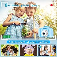 Vista 5 de Seckton Cámara de selfie mejorada para niños, regalos de cumpleaños de Navidad para niños de 3 a 9 años, cámaras de video digitales HD para niños