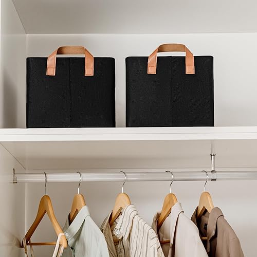 Miniatura 2 de GRANNY SAYS Cestas de almacenamiento para estantes, organizadores de armario, contenedores de almacenamiento de ropa con marco de metal, cestas