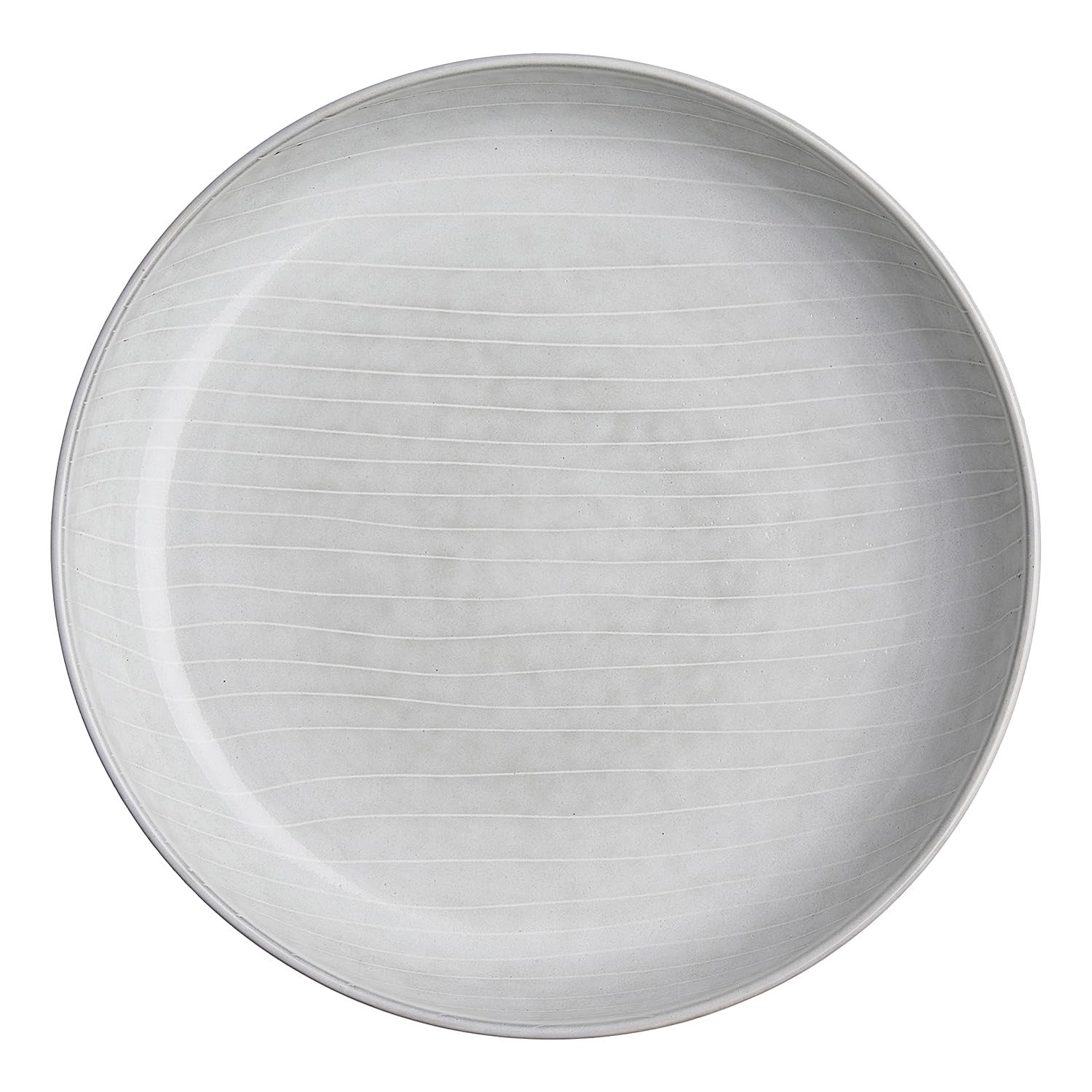 BUTLERS 4er-Set Pastateller Steinzeug - HENLEY - spülmaschinenfest | Farbe Grau - ø 23 cm - Suppenteller für Eintöpfe & Salate - Nudelteller für Pasta & Risotto - reaktive Glasur