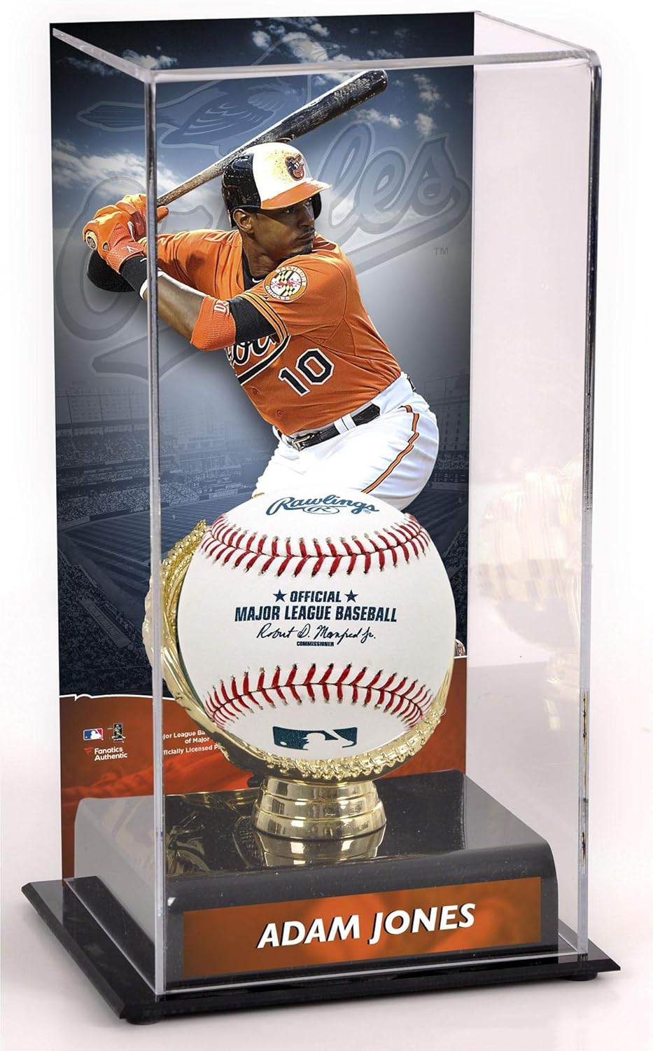 Adam Jones Baltimore Orioles Glove Display Case with Image - Baseball Free Standing Display Cases ''Case Only''