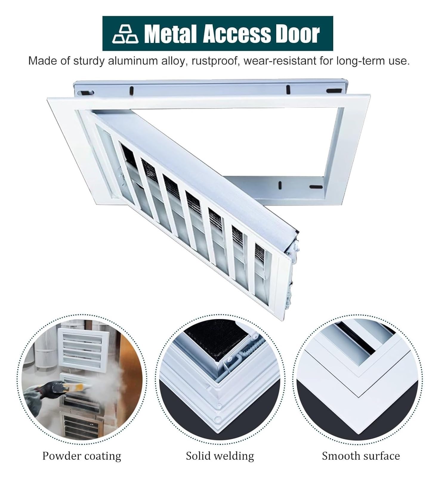 Panel de acceso con rejilla para techo, panel de yeso ventilado para fontanería y acceso eléctrico, múltiple (70 x 55 cm / 28x22in)