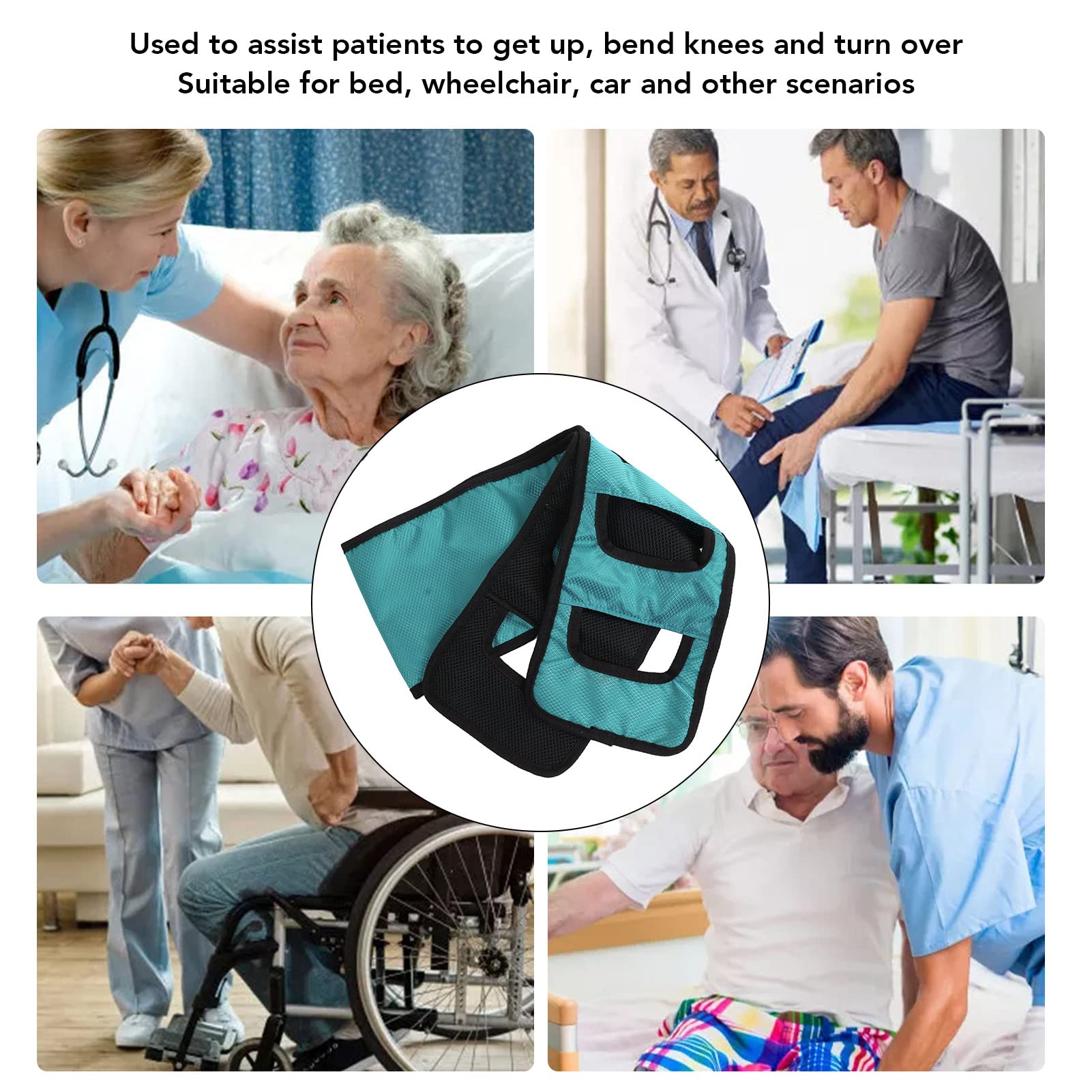 Topyond Mobility Cintura di Trasferimento e Sollevamento, Assistenza per Il Sollevamento Dell'imbracatura per Anziani, Disabili e Pazienti, Fascia Sicura ed Ergonomica (Verde)