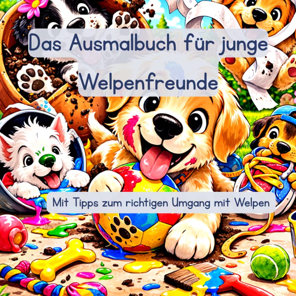 Das Ausmalbuch für junge Welpenfreunde: Mit Tipps zum richtigen Umgang mit Welpen (Tierfreunde entdecken…)