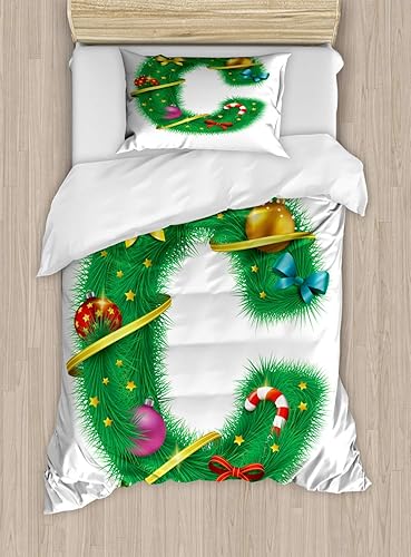 Miniatura 20 de Ambesonne Synthwave Duvet Cover Set, Retro Futurism Inspired Illustration Artwork with Sun and Palms, Decorative 3 Piece Bedding Set with 2 Pillow