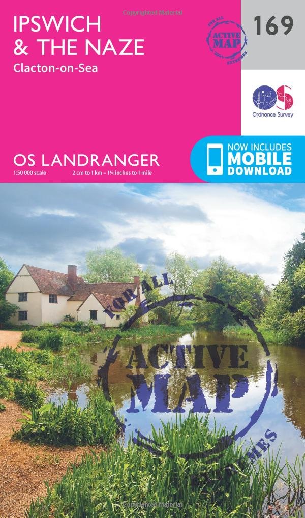 Ipswich  the Naze Map  Weatherproof  ClactononSea  Ordnance  by Ordnance Survey