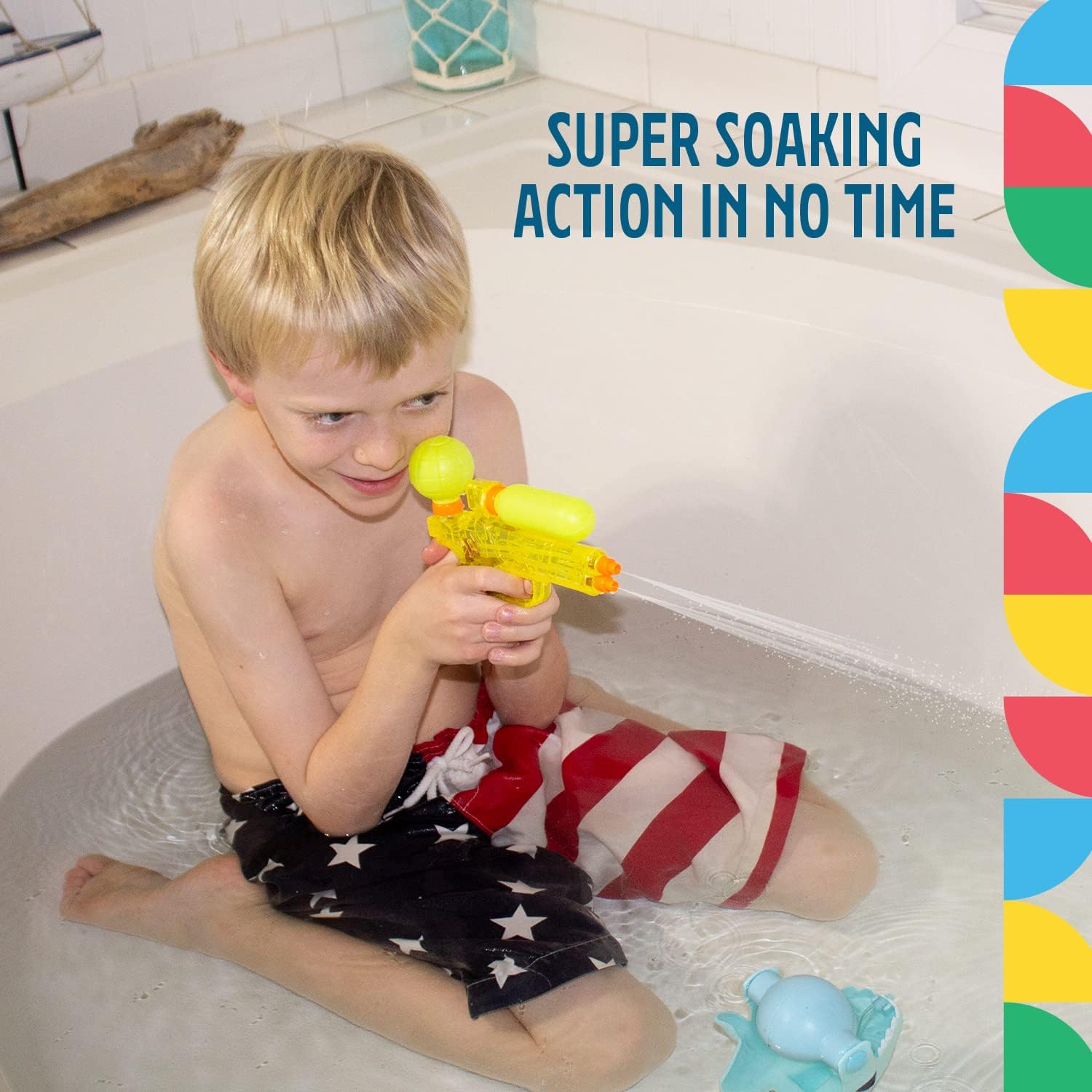 Double Barreled Water Guns 6 Pack Squirt Gun Shooters Summer Beach Pool Party : Toys & Games