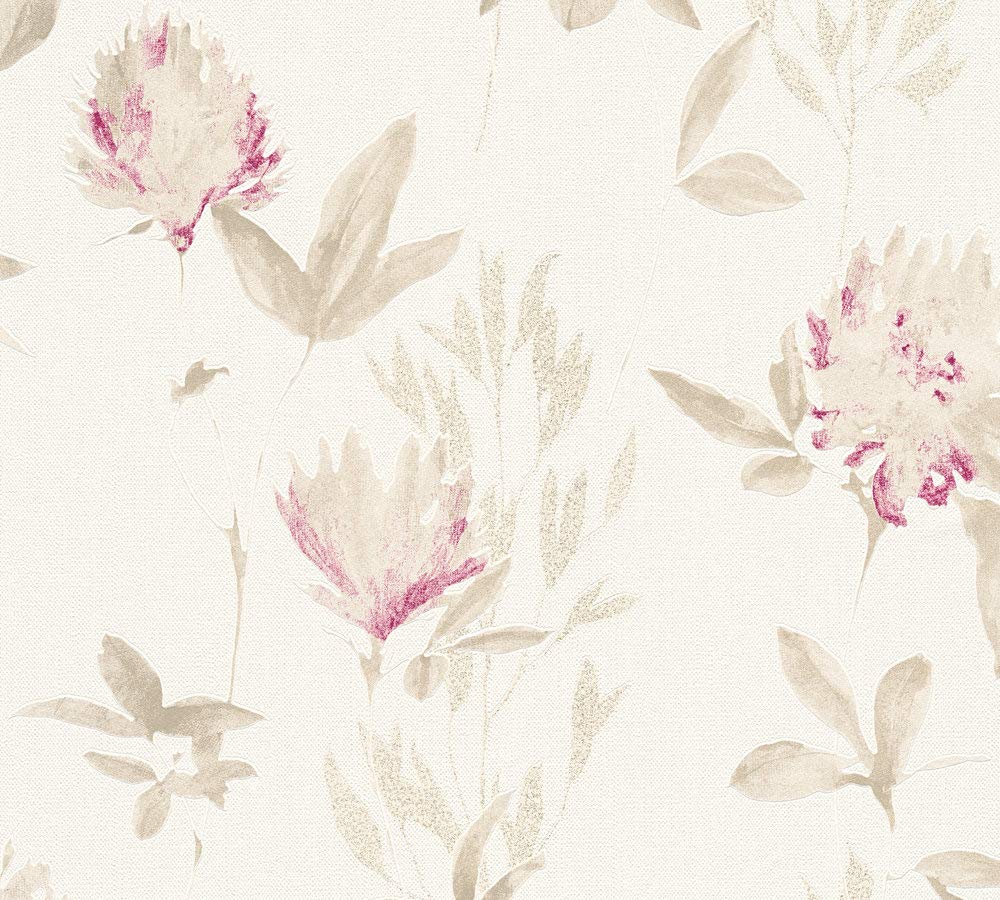 Papel pintado de vinilo beige y lila metálico para renovar tu salón con elegancia