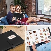 Vista 7 de Veicevol Álbum de fotos de 640 bolsillos para cámara Fujifilm Instax Mini, cubierta de cuero, álbum de fotos para cámara instantánea Instax Mini 12