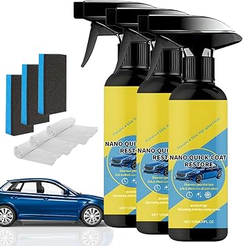 BTDECLAR Quick Coat Restore Coating Spray, 2026 Advanced Automobile Quick-Acting Coating Agent, Quick Effect CoatingAgent Spray with Dust Proof 3 pcs