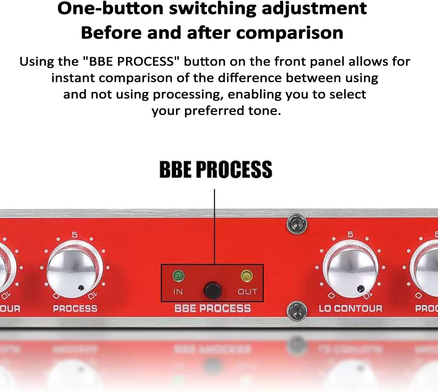 Professional Audio Preamplifier, Audio Processor, with Treble/Bass Frequency Adjustment, Sound Exciter Maximizer, 1U Rack Mount, for Karaoke, Stage Performances