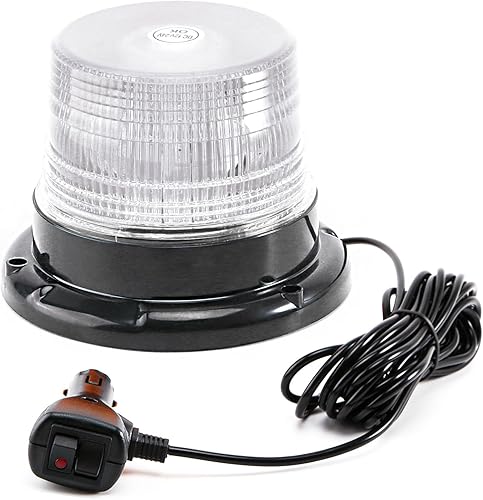 Miniatura 11 de Luces de baliza estroboscópicas ámbar con base magnética, barra de luz mini de emergencia de flash de seguridad de 12-24V para camiones, vehículos