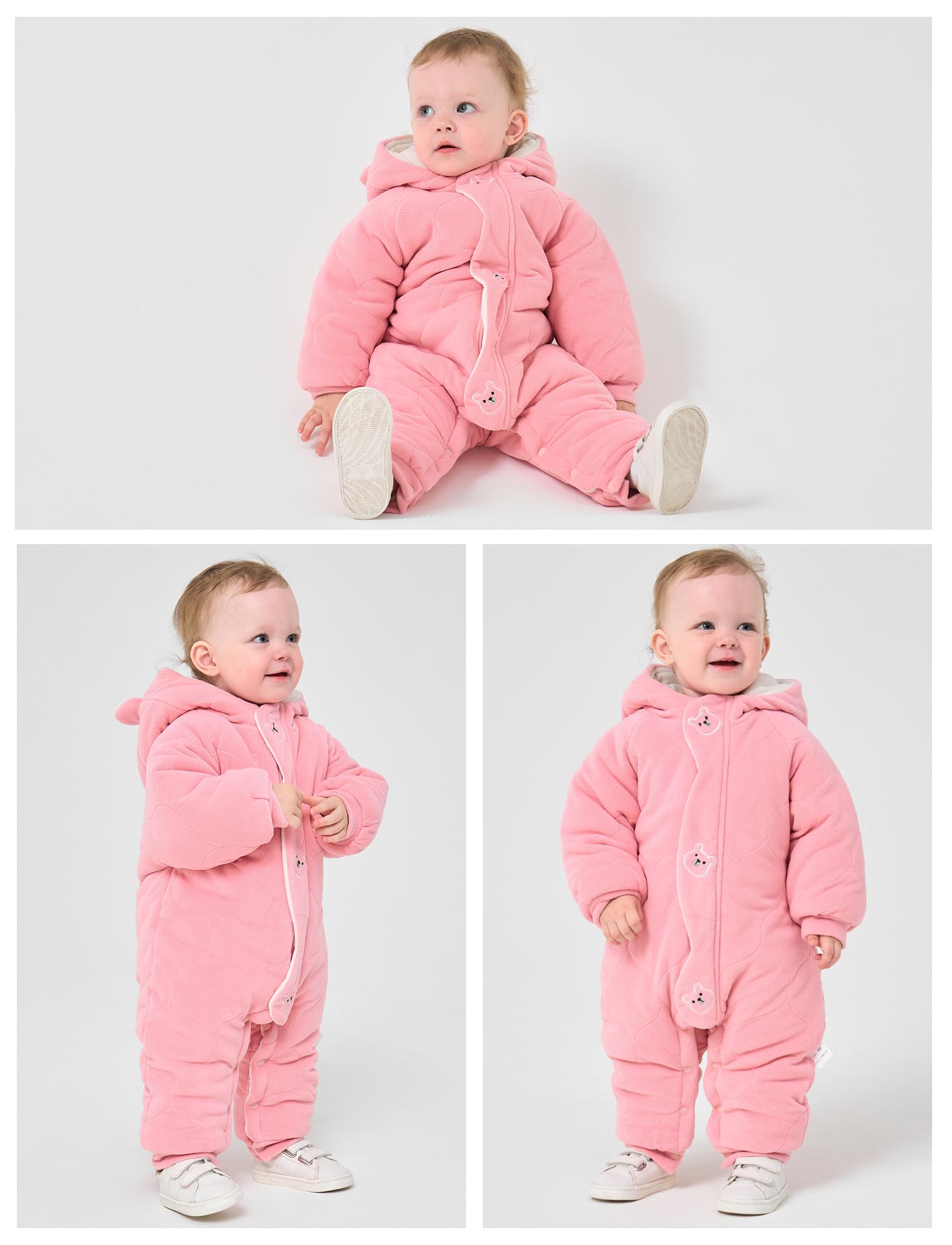 AIEOE Trajes de Nieve para Bebés Niño Ropa de Invierno de Niños Mono de Nieve Niño Traje de Nieve Niña con Capucha