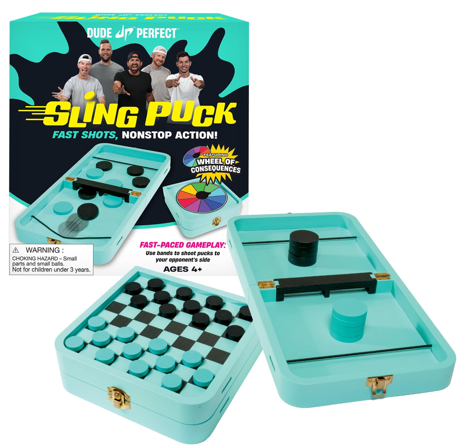 Amazon.com: Dude Perfect Sling Puck & Checkers Game Set: Fast