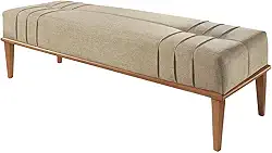 Recamier Em Linho Valentin Agarb Decor Cor:Linho Bege