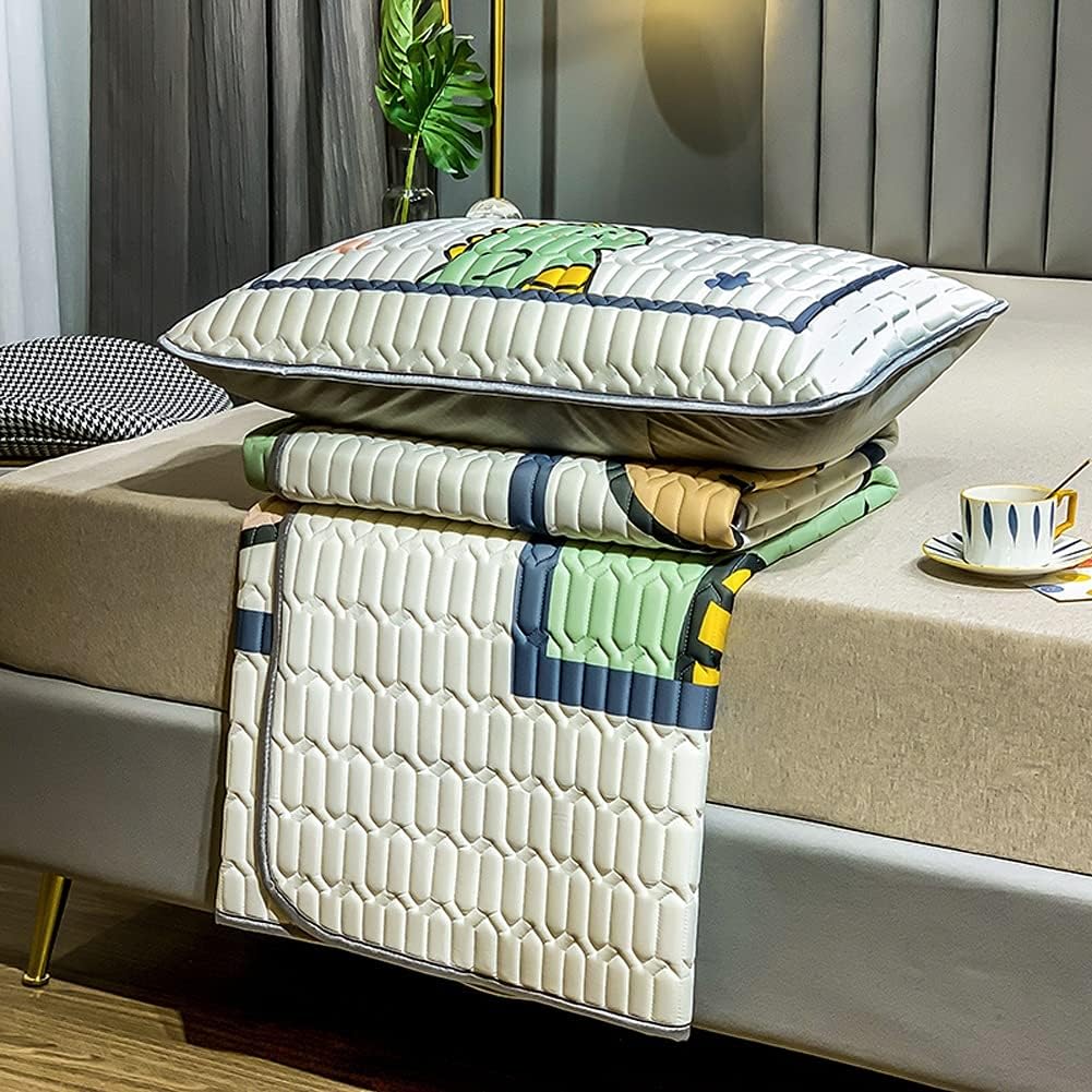 White Latex Mat Three-piece Air-Conditioned Soft Can Be Washed, Student Bed Be Folded(1.8m Bed)