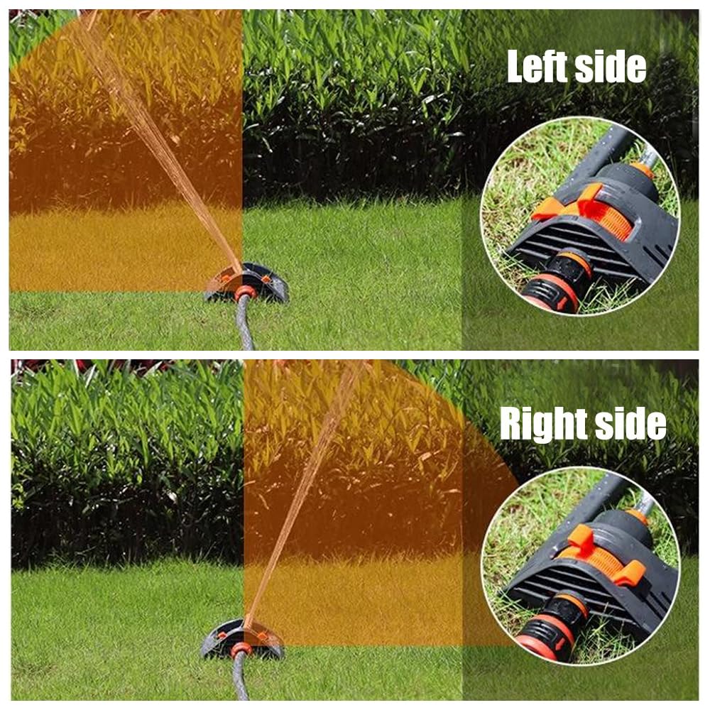 Irrigatore oscillante, irrigatore per prato, 19 fori, 4 livelli regolabili | Sistema di irrigazione automatico, irrigatore da giardino, sprinkler grande area di 180 gradi, per prato, orto, piante
