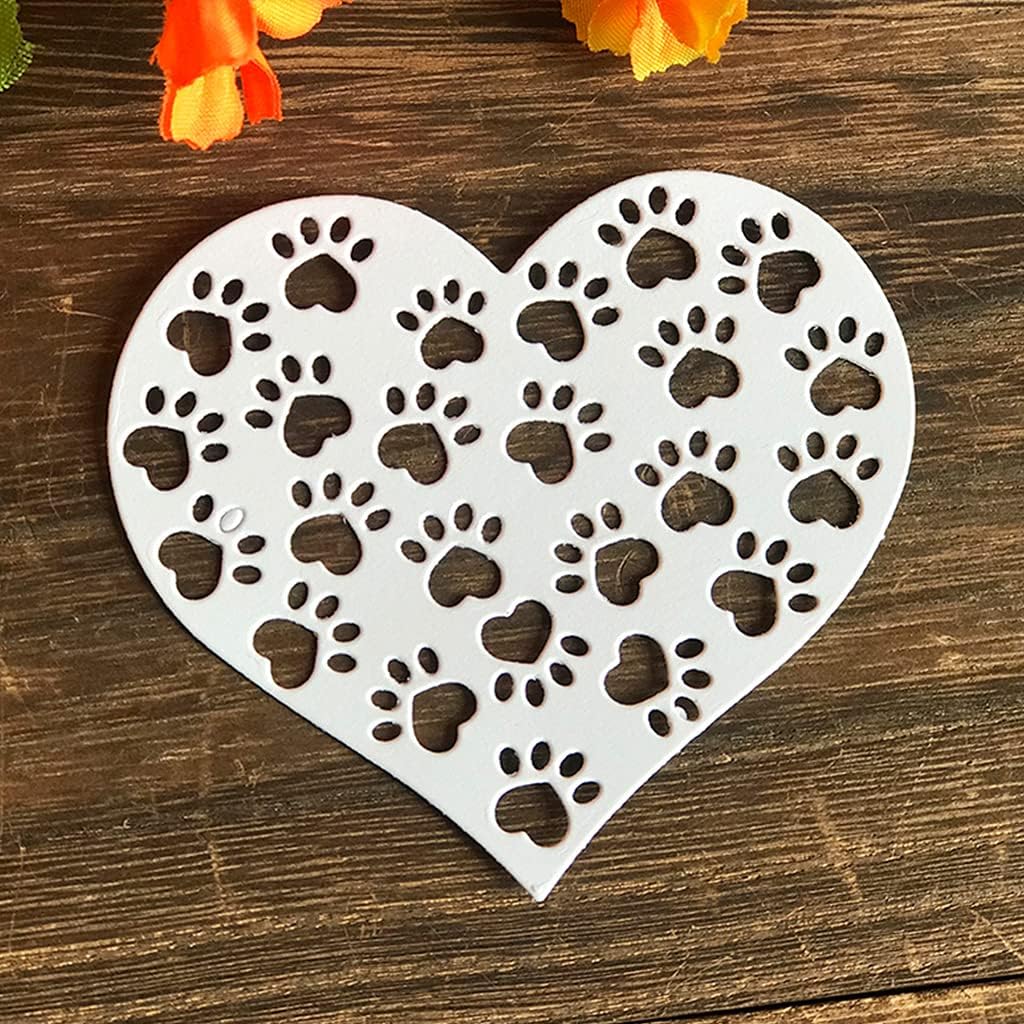 Heart Dog Paw Metal Die Cuts,Cutting Dies for Card Making Clearance,Embossing Dies for Scrapbooking, DIY Album Paper Cards Art Craft Decoration
