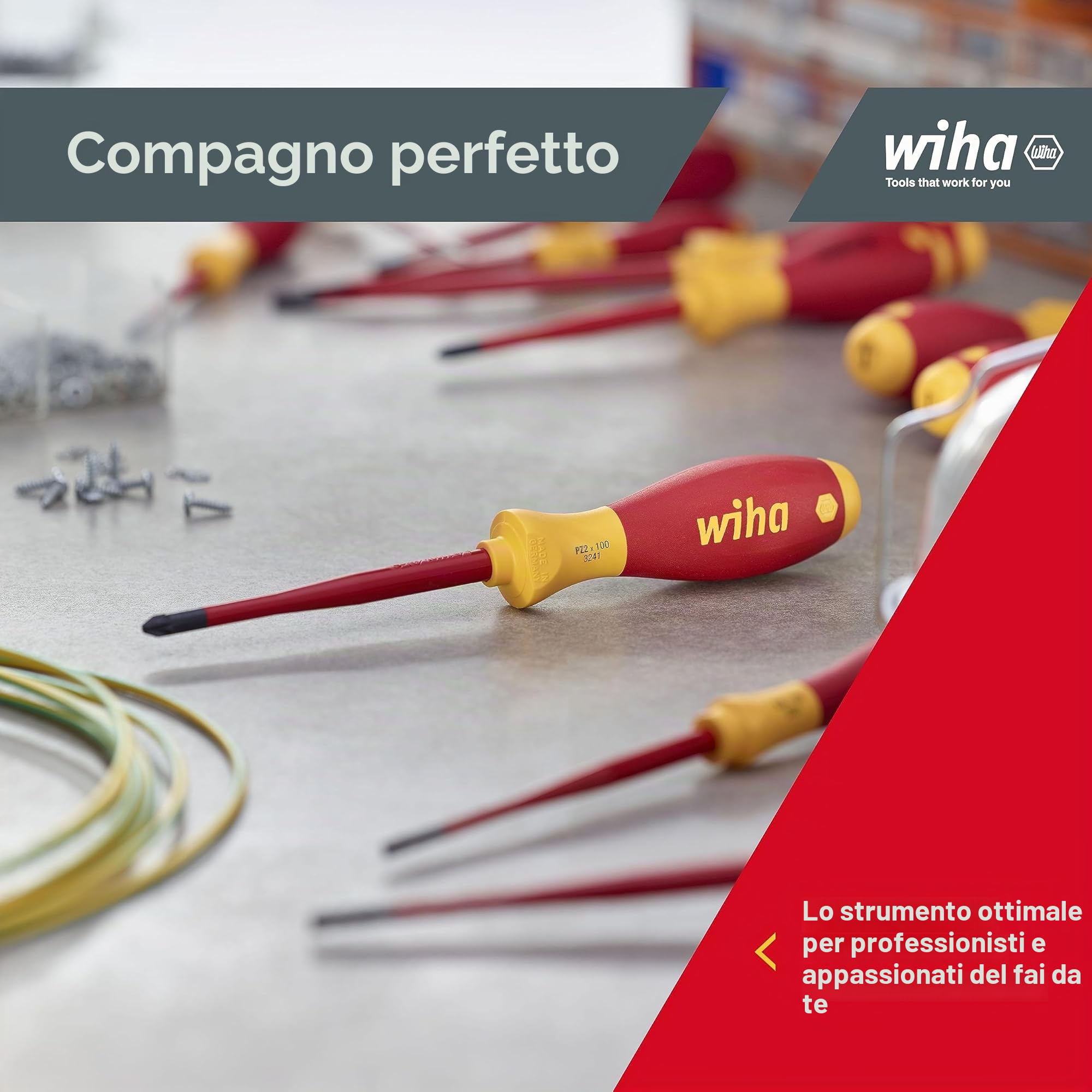 Wiha Set di cacciaviti elettrici slimFix SoftFinish, nero, 12 tlg