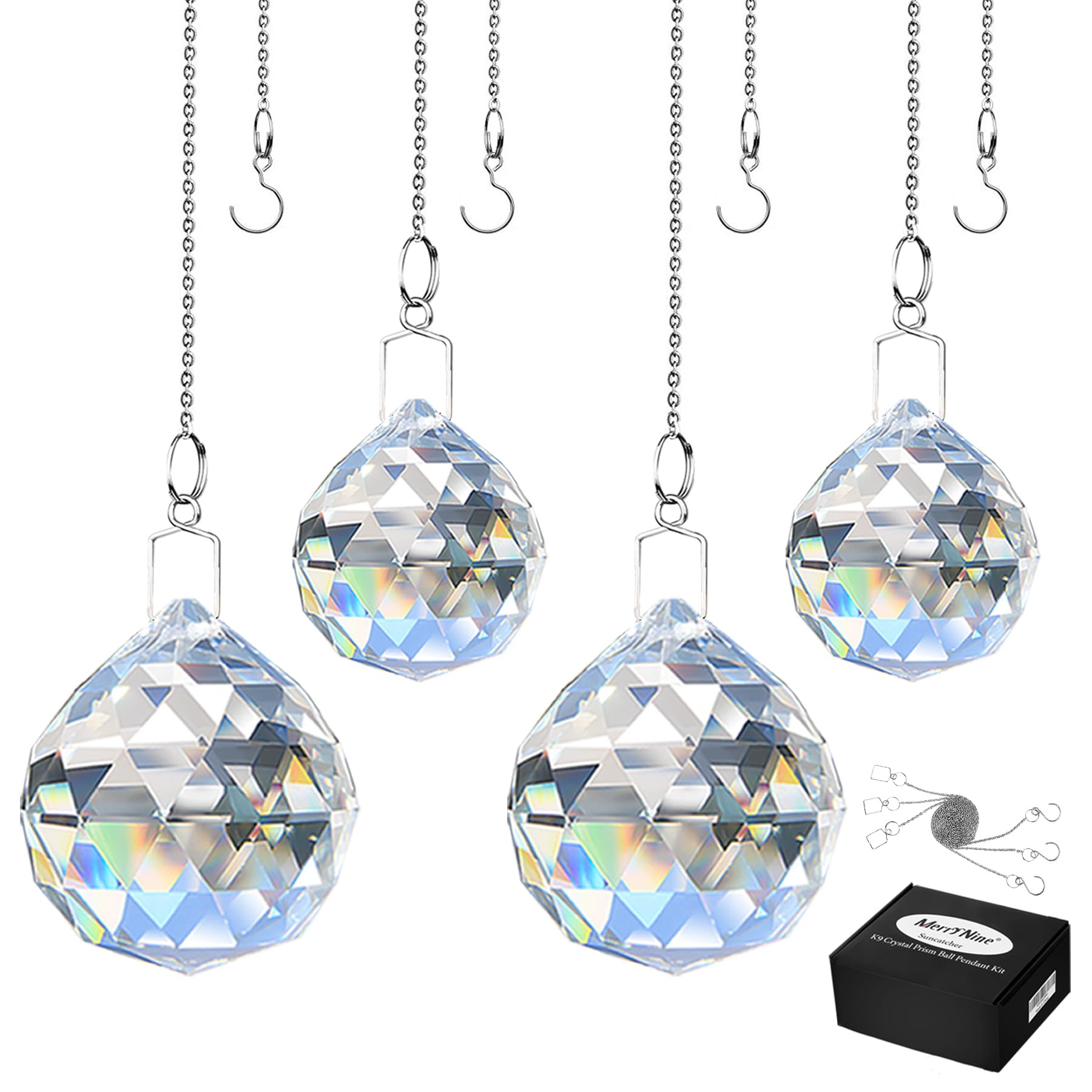 Attrape-soleil cristal K9 prismes suspendus haute réfraction pour arc-en-ciel