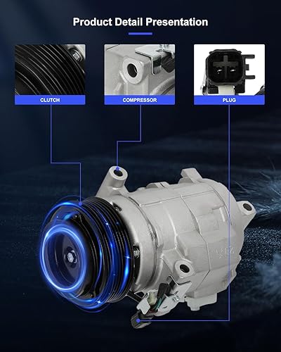 Miniatura 4 de ECCPP Compresor de AC con embrague 2007-2014 apto para Ford Edge para compresor de CA Lincoln MKX 3.5L