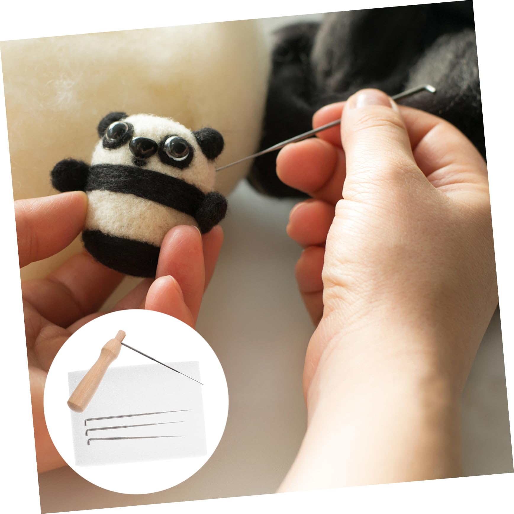 Beatifufu DIY Needle Felting Kit Felting Needle Set Wool Felting Pad Needle Felting Mat for Craft and Embroidery