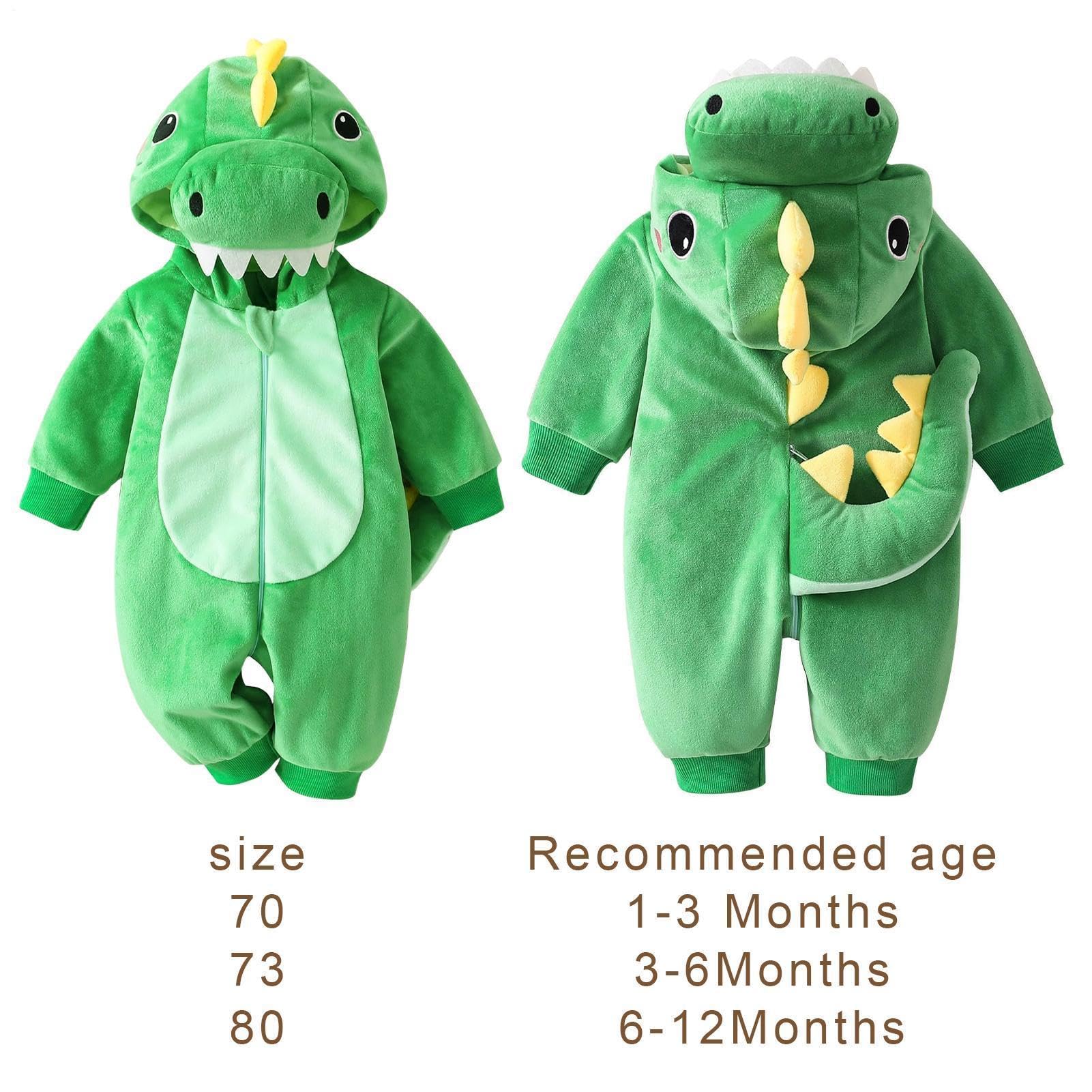 Costume da dinosauro per bambini - Costume con cappuccio per Halloween |