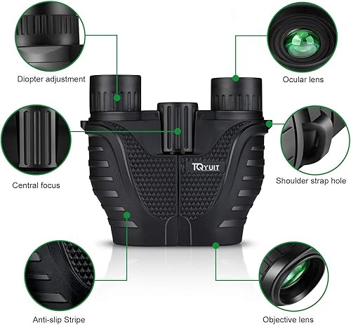 Miniatura 2 de Prismáticos de alta potencia de 15 x 25 pulgadas, prismáticos para adultos y niños, impermeables, duraderos y transparentes para viajes y conciertos