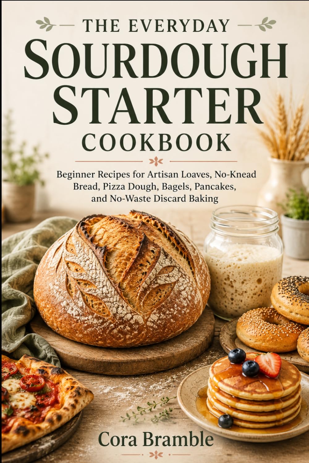 THE EVERYDAY SOURDOUGH STARTER COOKBOOK: Beginner Recipes for Artisan Loaves, No-Knead Bread, Pizza Dough, Bagels, Pancakes, and No-Waste Discard Baking