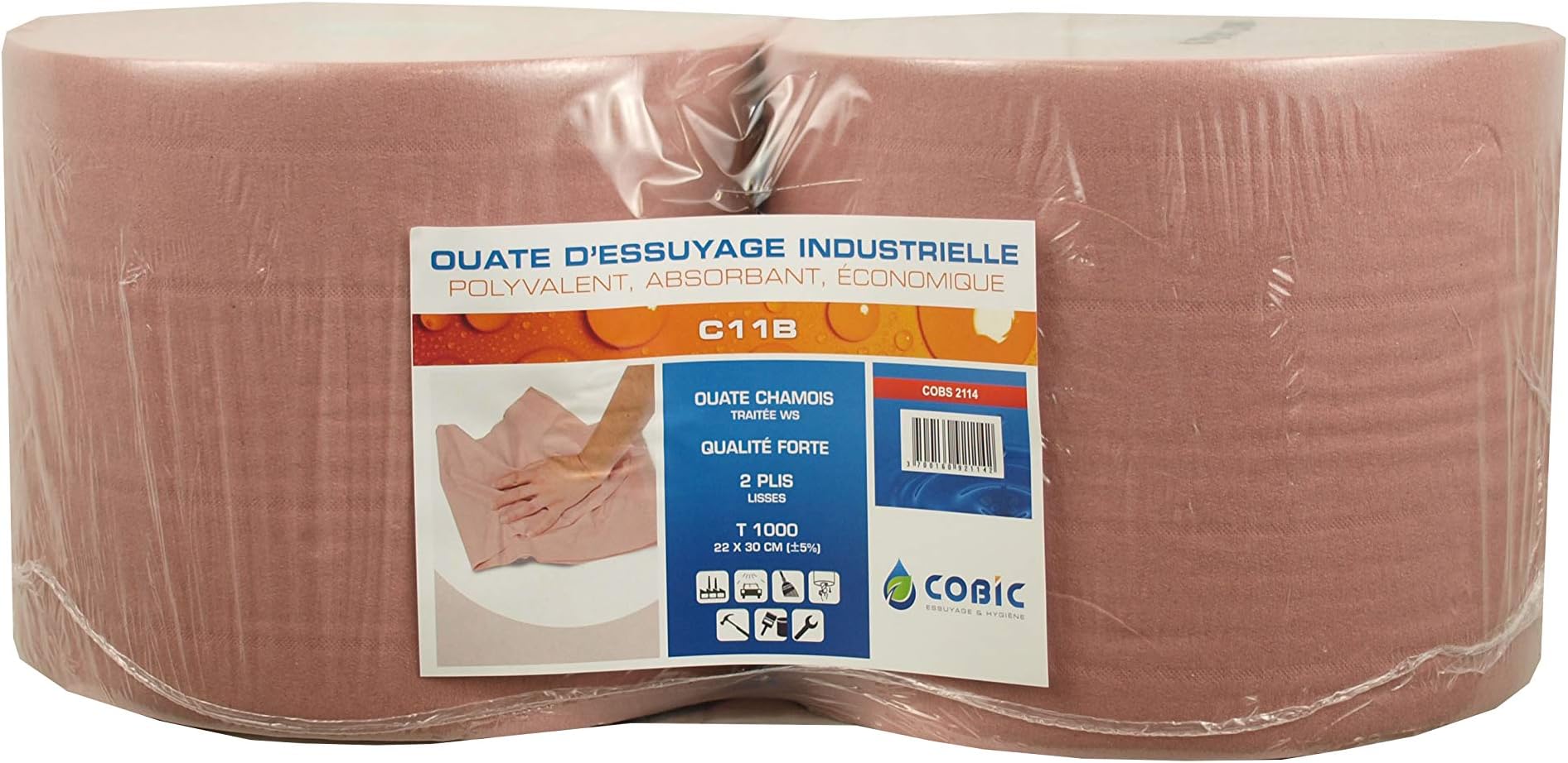 Lot 2 Bobines Pure Ouate Chamois - MP HYGIENE