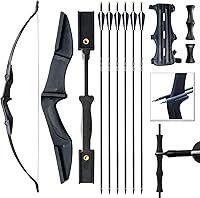IS-TONGTU Beginner Recurve Bow Set - Ambidextrous 30/40LB Takedown Archery Bow for Adults & Youth with Arrows