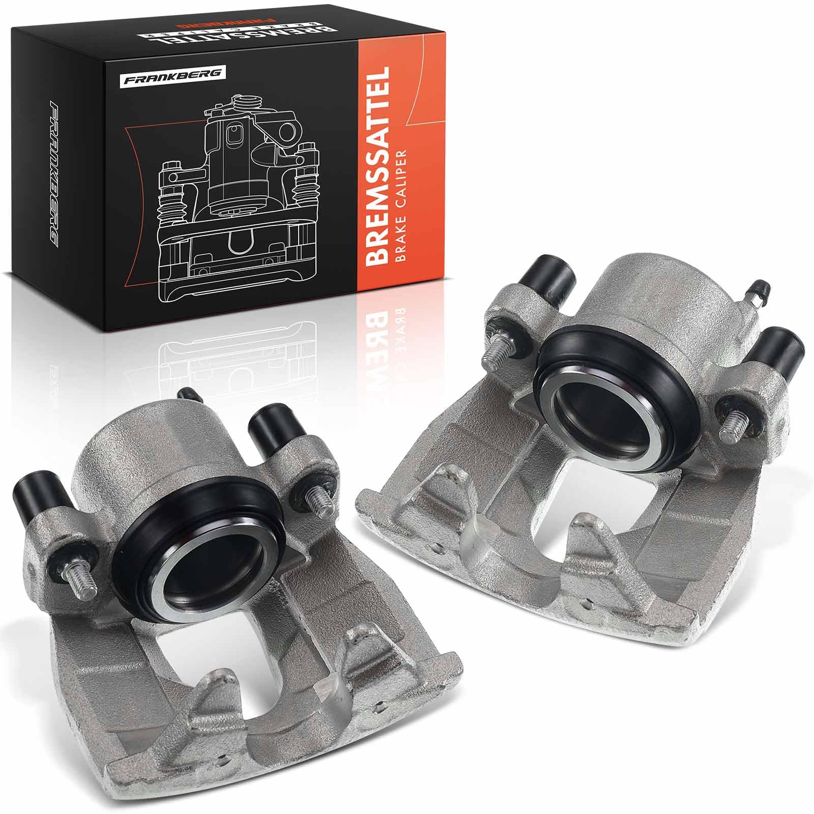 Frankberg 2x Bremssattel Bremszange Vorne Links Rechts Kompatibel mit C-Max Ecosport Focus II Focus II Cabriolet Focus III 3 Stufenheck C30 S40 II V50 Replace# 1682875