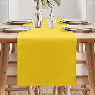 ARVOV Camino de mesa moderno impermeable, decorativo y exterior, ideal para cocina y fiesta, color amarillo (40 x 140 cm)
