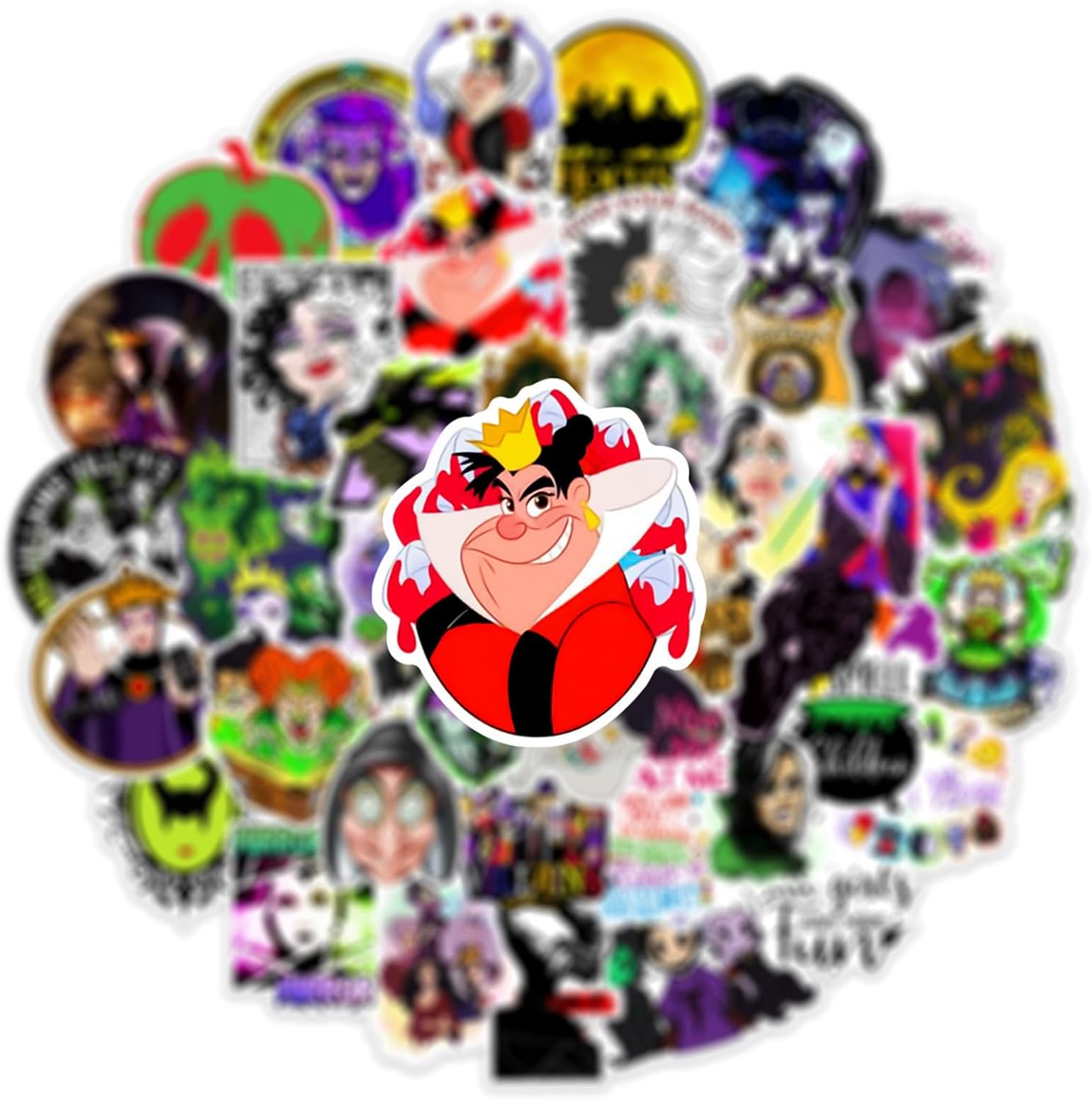 Villain Witch Stickers for Water Bottles 50pcs Halloween Cartoon Movie Witch Stickers for Boys Teens Adults Waterproof Vinyl Stickers Bulk - Image 6