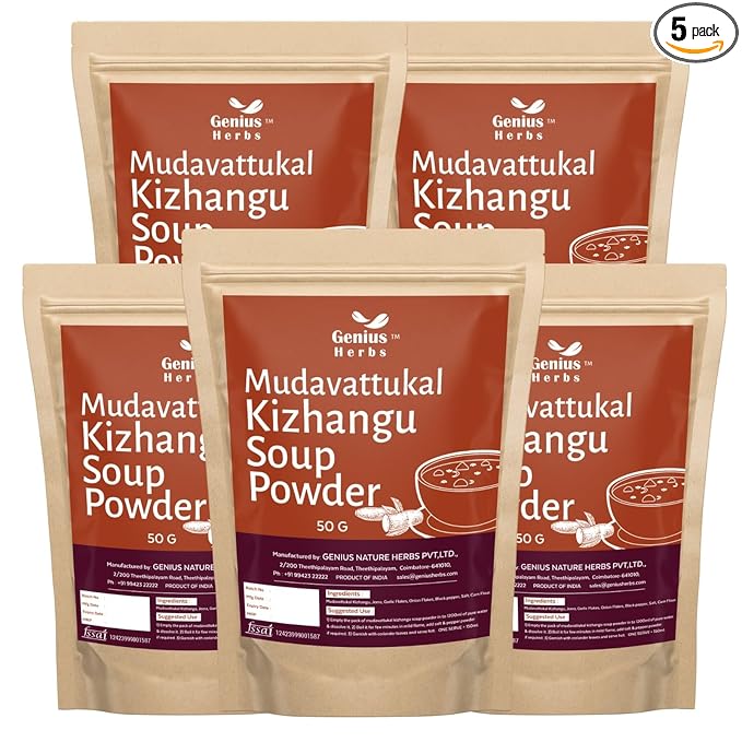 Mudavattukkal Kizhangu Soup powder | Veg Goat Leg Soup powder | Soup Pre Mix Powder - 50g for Healthy Joints, Strenthen Bones Pack of 5