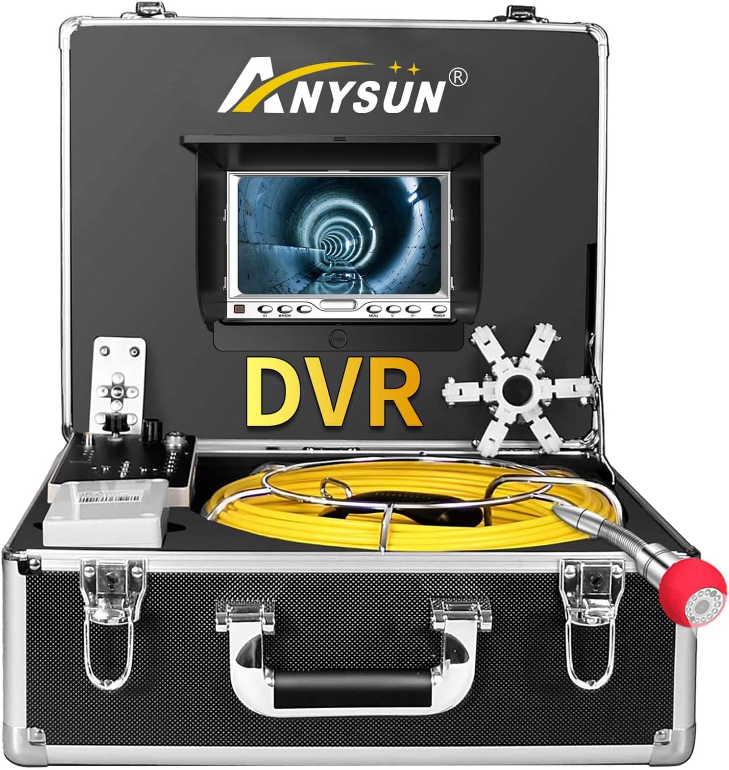 Anysun Camera Canalisation, Endoscope Canalisation avec Nivellement Automatique et Émetteur de